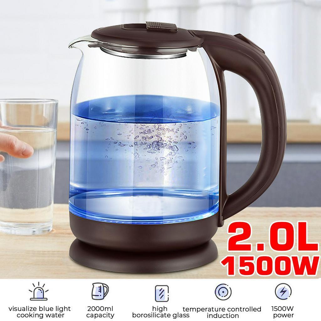 1500W 2L Glass Electric Kettle Off Automatically Auto-Power Off Household Quick Heating Electric Boiling Pot
