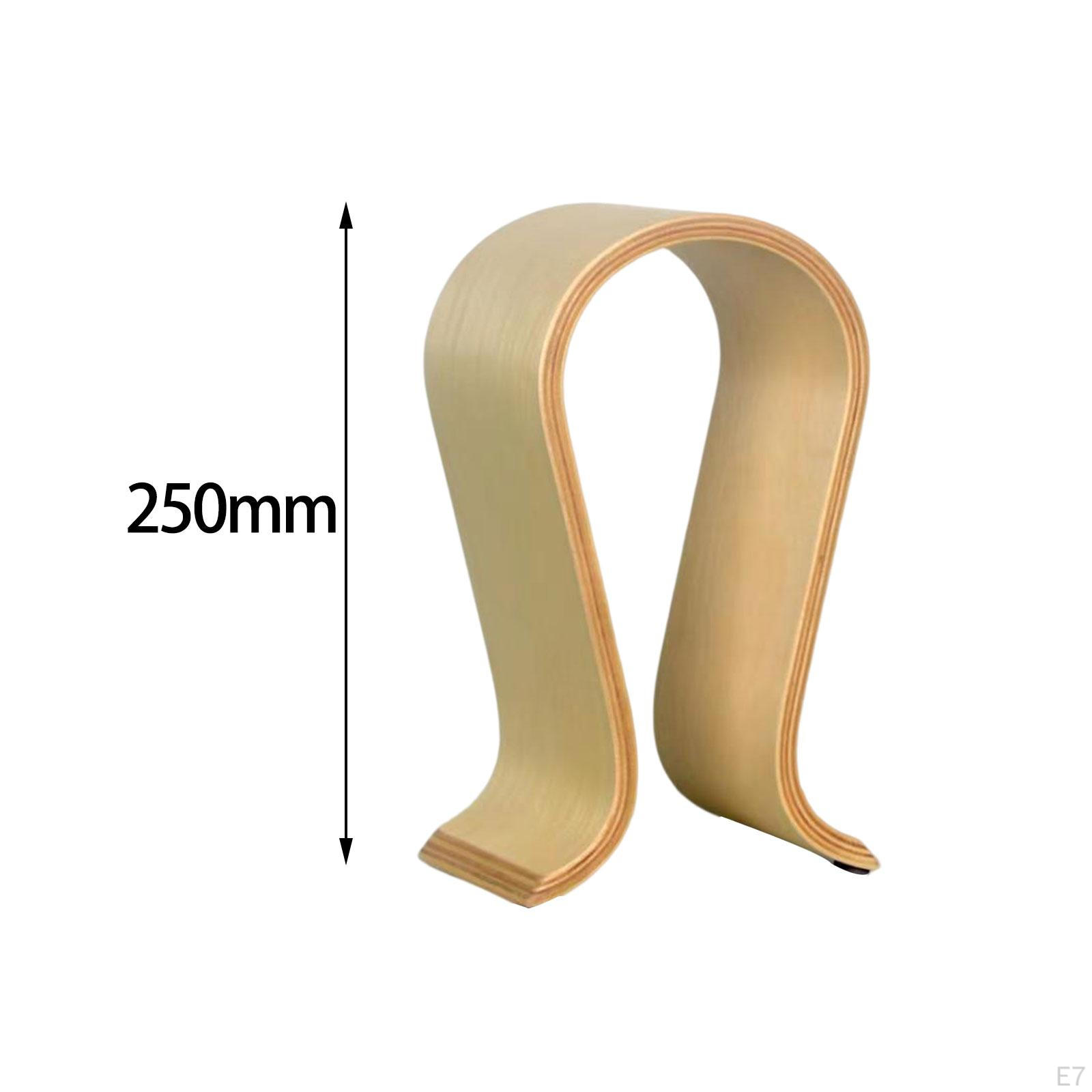 Элегантная деревянная подставка для наушников для организации рабочего стола Black — фото 7