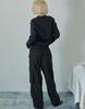 Lige Front Zip Cargo Pants Black