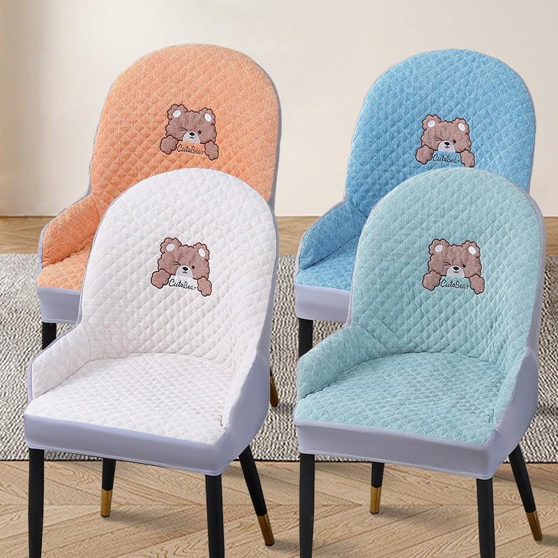 

1PC Dustproof Covers Printed Dining Chair Cover Home Decoration Polyester Cotton Solid Color Protective Cover Elastic Stool Towel