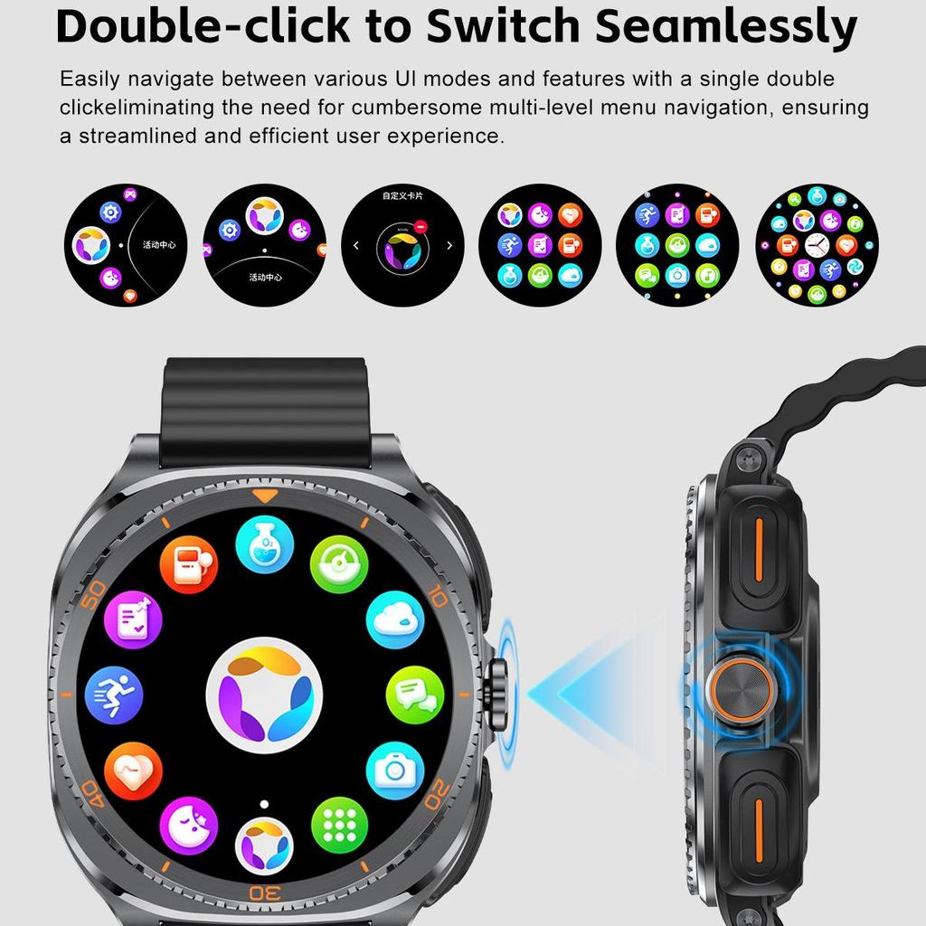 2-in-1 Smartwatch mit kabellosen Ohrhörern, 1,53 Zoll Voll-Touchscreen, Bluetooth, IP67, Kompatibel mit Android iOS