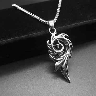 Phoenix Flame Titanium Steel Necklace Men's Trendy Long Sweater Chain Couple Hip-hop Pendant Women's Ins