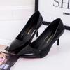 Fashion Large Size Women's Pumps Pointed Toe Patent Leather High Heels Dress Shoes White Wedding Shoes Thin Heels Basic Pump Red Heels