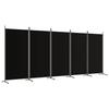 VidaXL Cloison de Séparation 5 Panneaux Séparateur de Pièce Pliable Diviseur Écran d'Intimité Paravent Décoration Salon Noir 350269