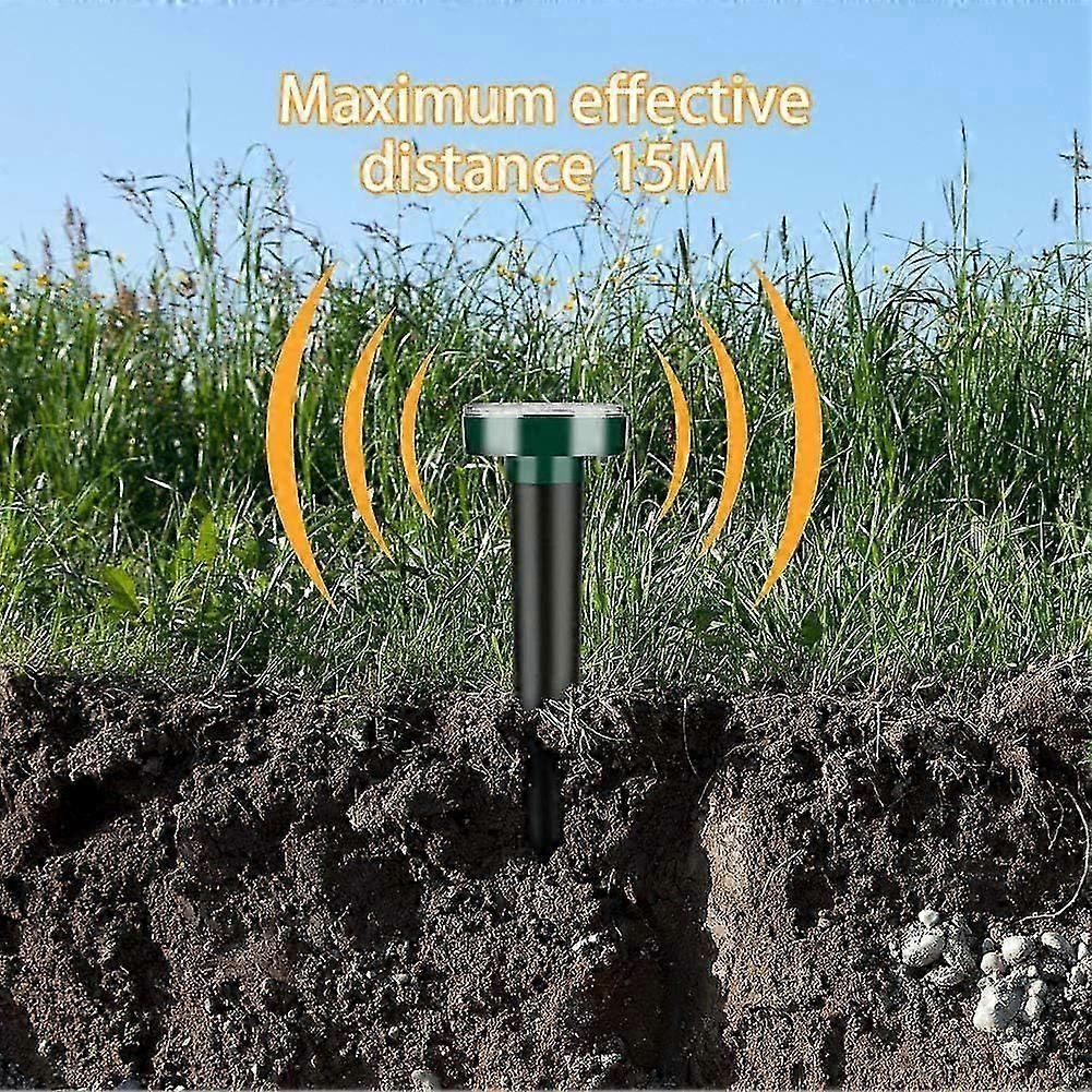 2025 Suitable Ultrasonic Solar Mole Repeller 4-Pack, Ultrasonic Cat Repeller, Solar Mouse Repeller-Yvan