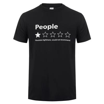Zabawne Literki Absolutny Koszmar Nie Polecam Letnia Bawełna Męskie Topy T-shirt Nadruk Oversize