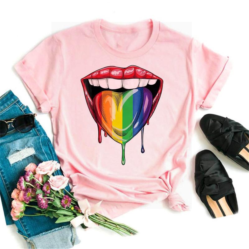 Léto Nová Móda Grafický Potisk Lgbt Trička Dámská Vtipná Trička Ležérní Top s Krátkým Rukávem Trička Dámské Unisex Oblečení
