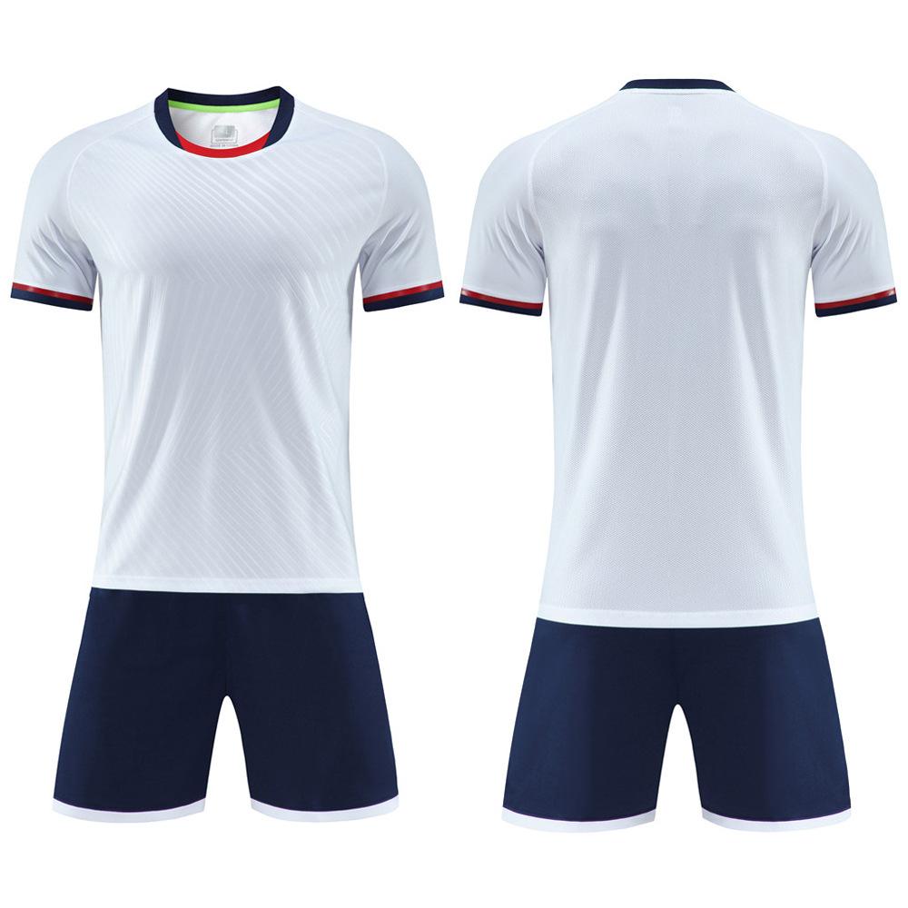 Wholesale children s football jersey sets, primary school football training jerseys, boys and girls competition printed jerseys 4XS