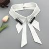 Vintage Embroidery Fake Collar For Women White Lace Hollow False Detachable Collar Lapel Shirt Tie Necklace Clothes Accessory