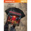 Godspeed Emotion Action Mit Ufo Und Figuren Y2K Gothic Grafik T-Shirt | Herren 100% Rundhals Kurzarm Reguläre Passform, Lässig