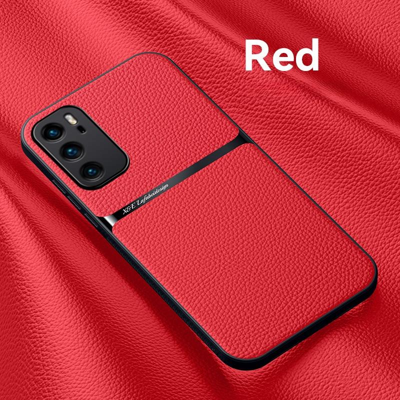 For Huawei P40 Pro Case Shockproof Bumper Silicoen Phone Case For Huawei P40 P 40 P40Pro Magnetic Car Holder Leather Back Cover