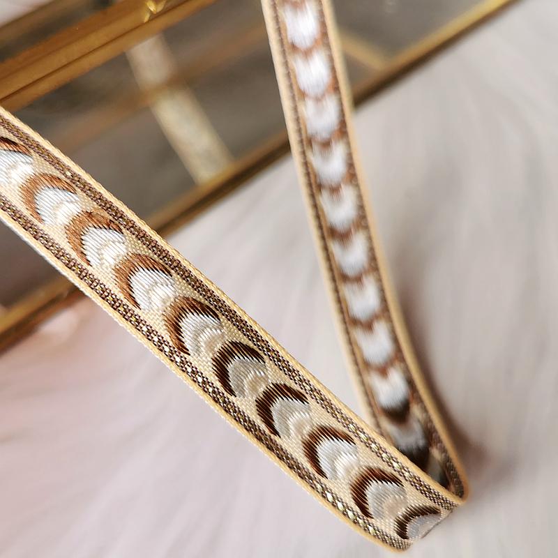 Misi Ethnic Embroidery Jacquard Ribbon for DIY Doll Clothing