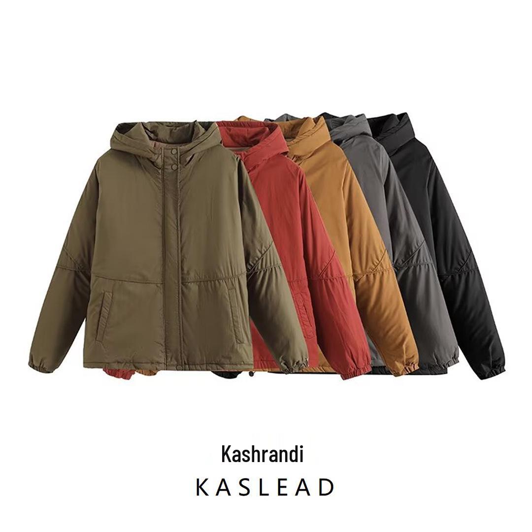 

2024 Autumn Women s Fashion: European & American Style Hooded Long Sleeve Cotton Jacket - Versatile, Simple, Loose Fit in Five Colors. One Size червоний/помаранчевий