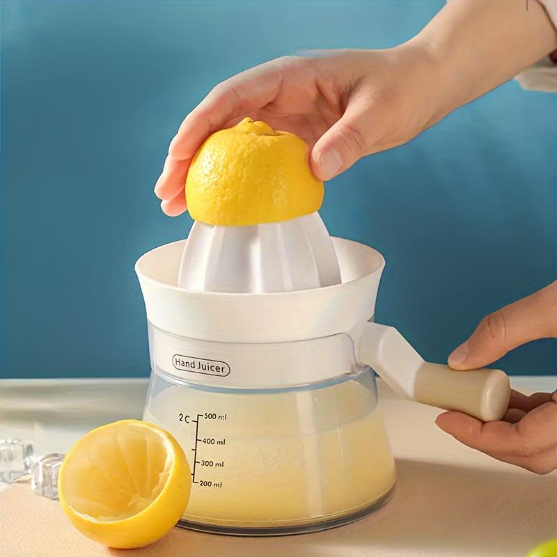 [1pc Manual Juicer] 1pc Manual Juicer with Built-in Measuring | Multifunctional Manual Hand Squeezer for Lemons, Limes,Orange,for Home,Kitchen Gadgets
