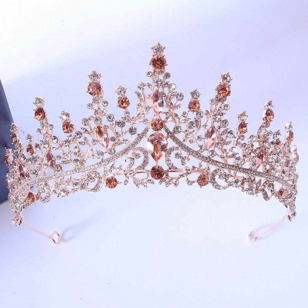 

Корона для новобрачных в стиле барокко со стразами Праздничная свадебная повязка на голову Tuinga Свадебный головной убор