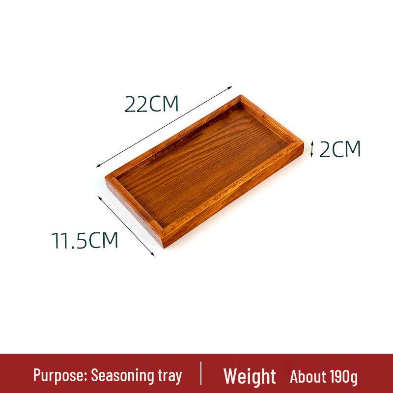Sour Jujube Wood Salt Shaker & Seasoning Box Set: Solid Wood with Lid, 3-Piece Japanese Style, Includes Tray.