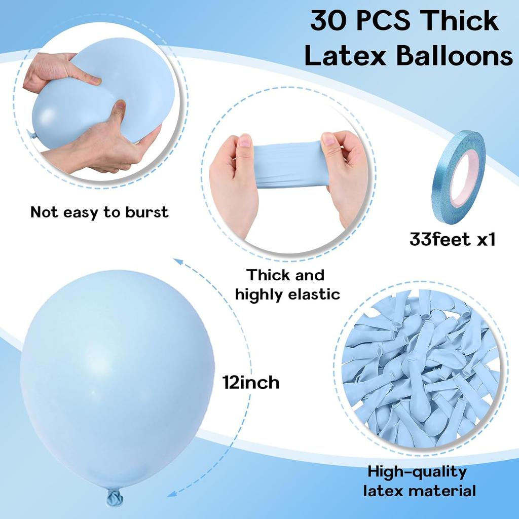 12 Zoll 30 Stück mehrfarbiges Ballonset, geeignet für Hochzeiten, Geburtstage, Mottopartys, Junggesellenabschiede, Familienfeiern
