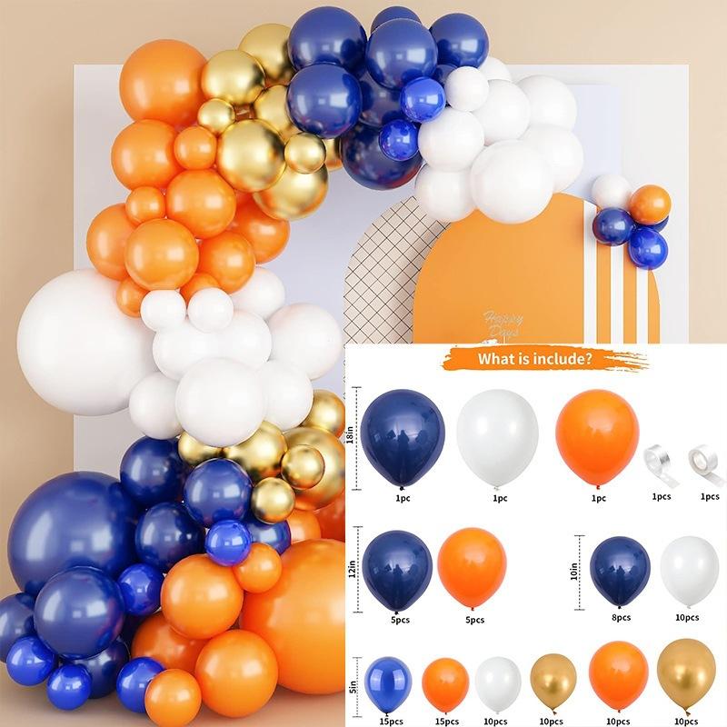Autumn Balloon Set Orange Balloon Chain Birthday Party Arch Scene Atmosphere Birthday Arrangement