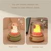Vintage Capybara Nightlight Silicones Desktop Figurine with Gentle Glowing Oil Lamp Shape USB Rechargeable Night Lamp
