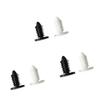 100 Pcs Black White Push Pins Plastic Hole Hood Pressure Pins for Car Roof