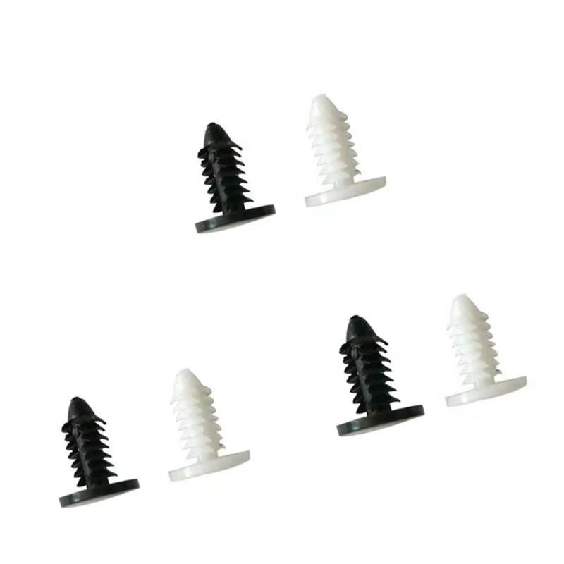 100 Pcs Black White Push Pins Plastic Hole Hood Pressure Pins for Car Roof