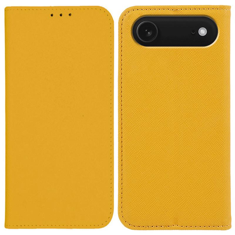 For iPhone 17 Air Case Cross Texture Leather Phone Cover Hidden Magnetic