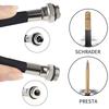 WEST BIKING Bike Pump 100PSI Portable Schrader Presta Valve Inflator Aluminum Alloy Bicycle Hand Air Pump Tire Inflator