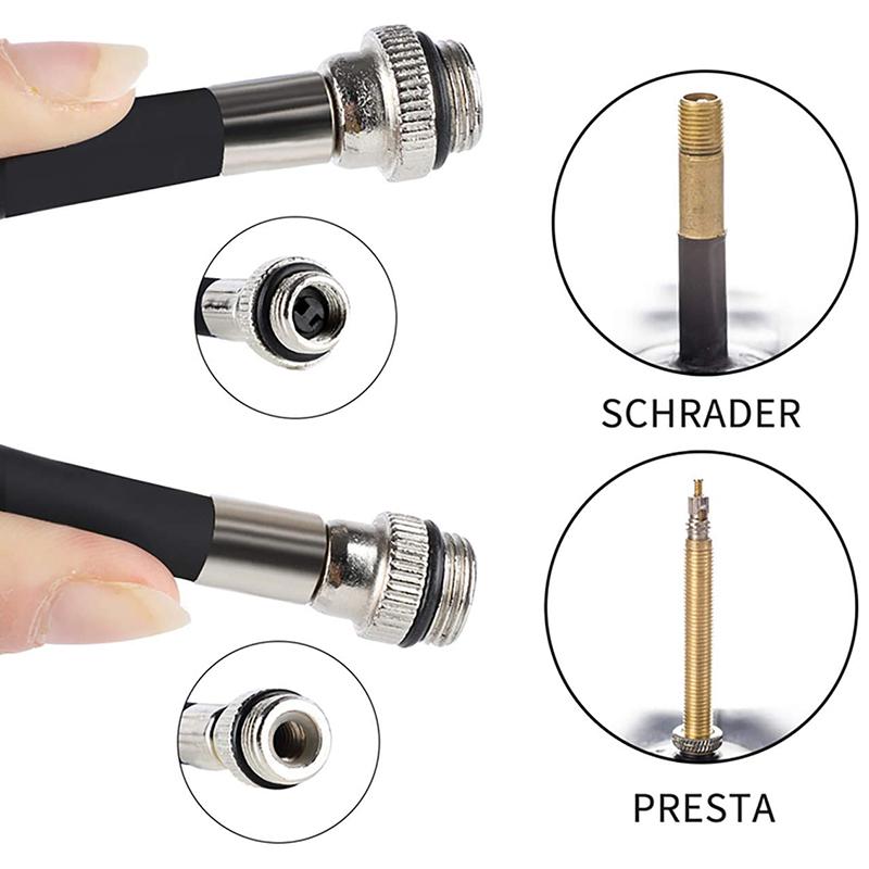 WEST BIKING Bike Pump 100PSI Portable Schrader Presta Valve Inflator Aluminum Alloy Bicycle Hand Air Pump Tire Inflator