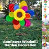 1PC Sunflower Windmill Garden Yard Colourful Children Outdoor Spinner Foldable Windmill Carry Camping Picnic Home Garden Decor