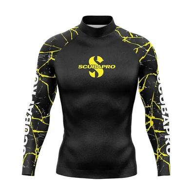 Mens UPF 50 Quick-Dry Long Sleeve Rash Guard Surfing Diving Swimming Water Sports Sun Protection