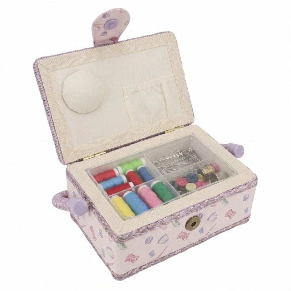 Large Capacity Sewing Box Mending Storage Sewing Organizer Box Sewing Kit Tools Household Storage