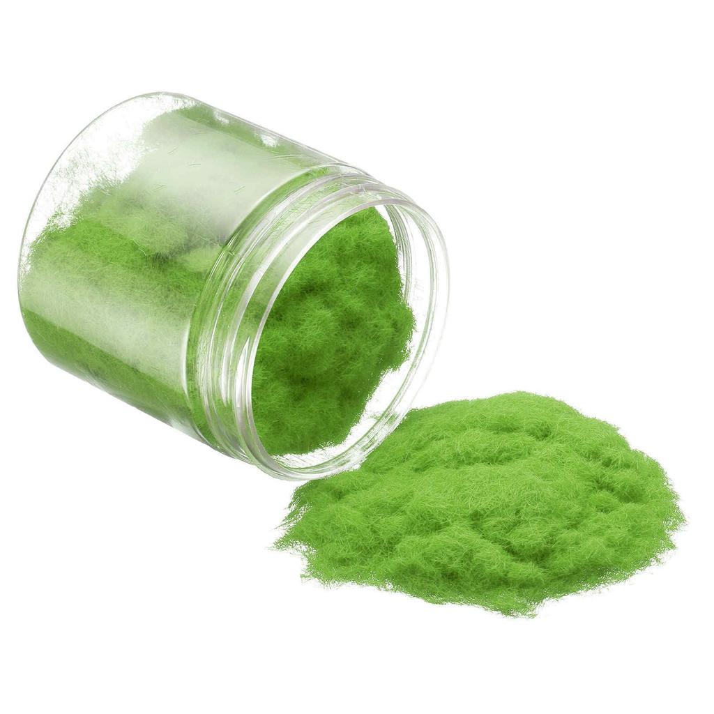 CoCud Model Glass Terrain Powder 185ml Capacity, Fake Miniature Flowers, Plants, Trees, 3mm Nylon, GreenYellow - (Uses: DIY Dollhouse, Fairy Garden,