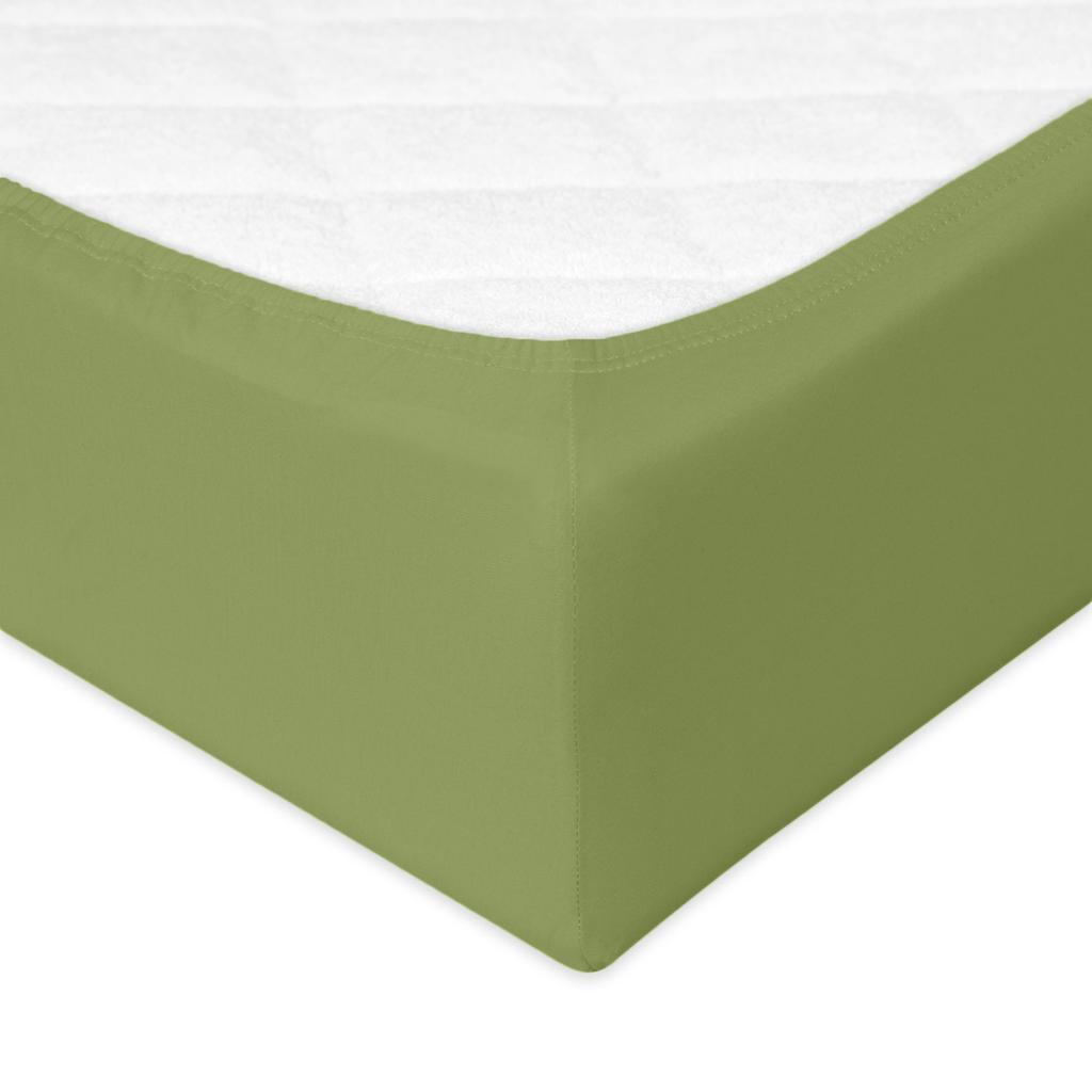 Premium Jersey Fitted Sheet 90x200, 100x200x20, Green_35, Matex