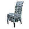 Thickened Elastic Gold Diamond Fleece Skirt Chair Cover Solid Color Universal Household Hotel High Back Chair Cover