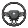 Car Steering Wheel Cover For TOYOTA Crown CHR Yaris Corolla Auris Rav4 Prius Camry Raize Prado Carbon Fiber Accessories RA1
