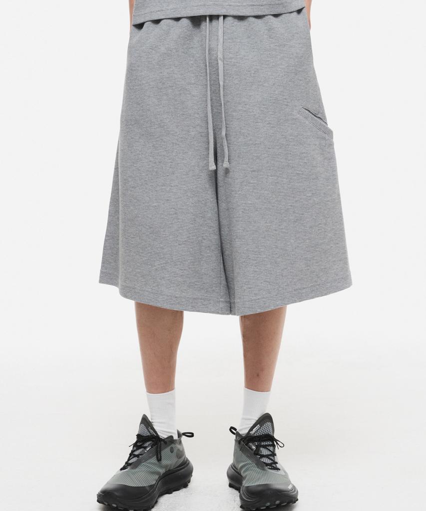 Dipain Waffle Bermuda Sweatpants Cloud Grey