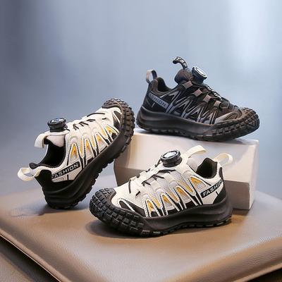 2025 Spring and Autumn New Boys Mesh Shoes Children Breathable Dad Shoes Little White Shoes Girls Non-slip Tire Shoes