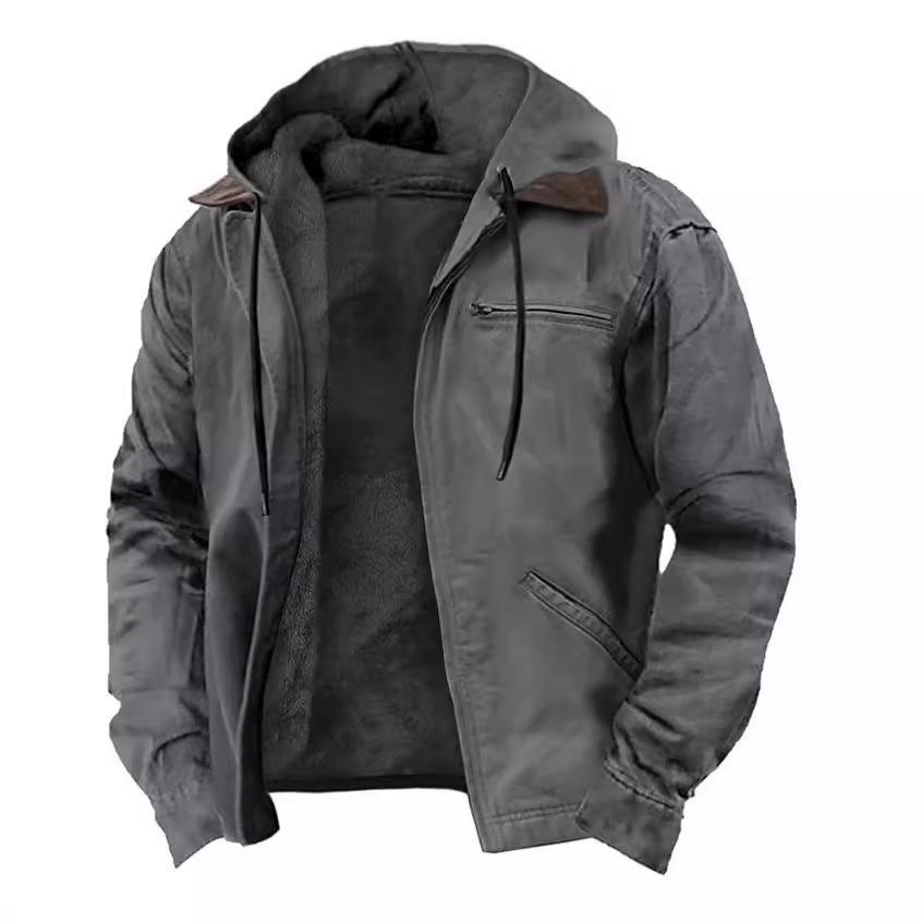3D Mehrfarbig Digitaldruck Kapuzenpullover mit Braunem Futter - Baumwolljacke für Europa und Amerika