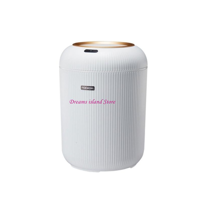 

Non-slip Footbed Garbage Bin 9.5L/10L Automatic Sensors Wastebasket Trash Can for Kitchen Living Room Office Decor HX6C білий