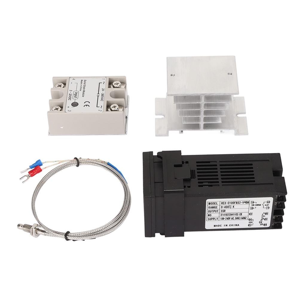 1 Set 25A Temperature Control Set Type K Thermocouple Smart Thermostat Thermostat Kit Oven