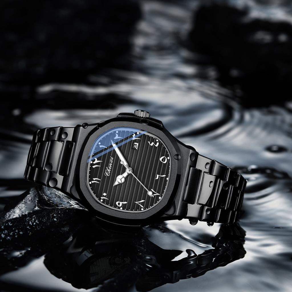 Eastern Arabic Numerals Dial Man Watch Fashion Original Date Quartz Watches For Men Classic Business Waterproof Men's Wristwatch