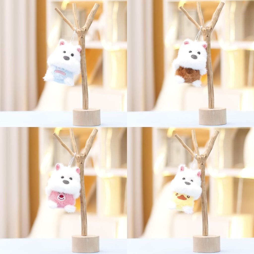 Dog Plush Keychain Toys With Ultra Soft And Pp Cotton For Home Office Decor