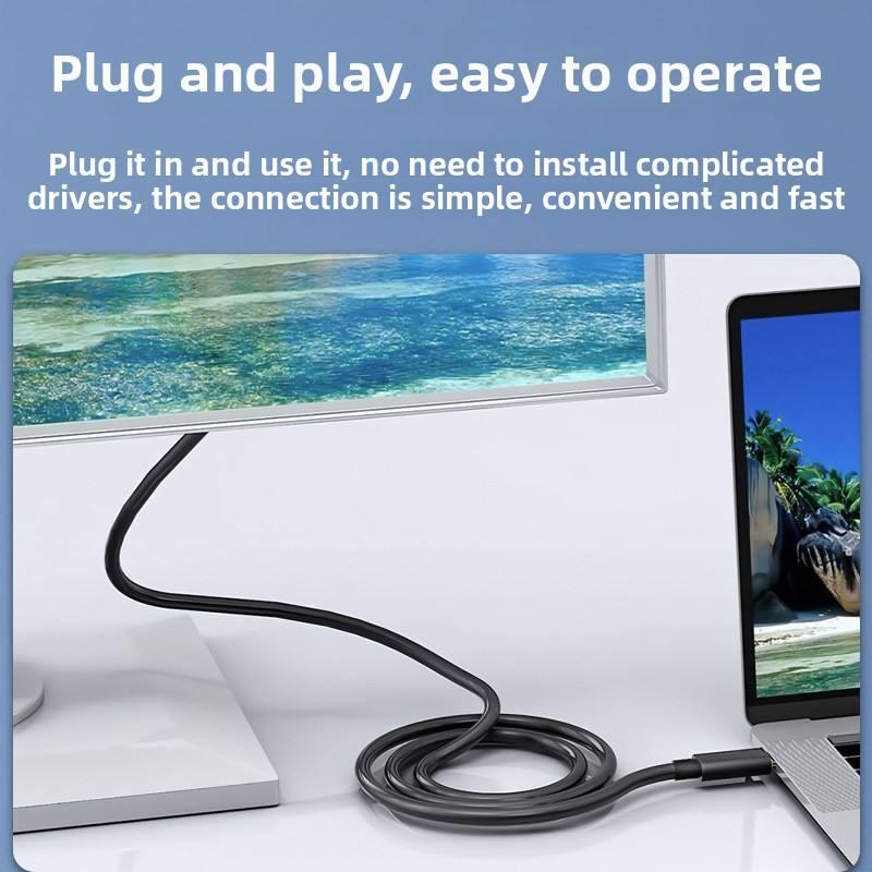 Type-C to VGA HD Cable for Mobile Phones, Laptops & TV Monitors - 1080p