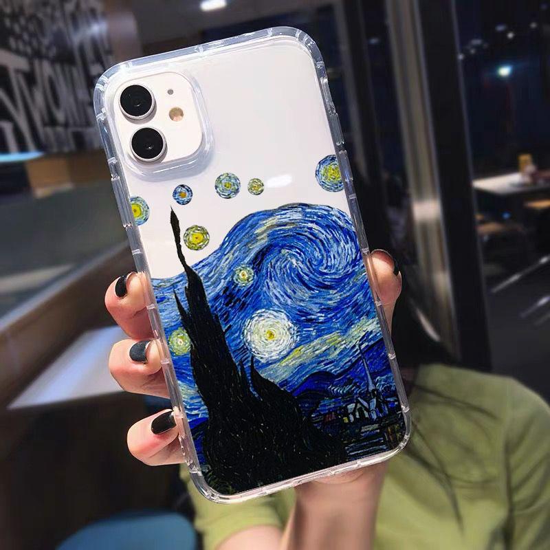 Great Art Van Gogh Oil Painting Phone Case for IPhone 15 Pro Max 14 13 12 11 Pro Max 7 8 14 Plus X XR XS Shockproof Clear Cover
