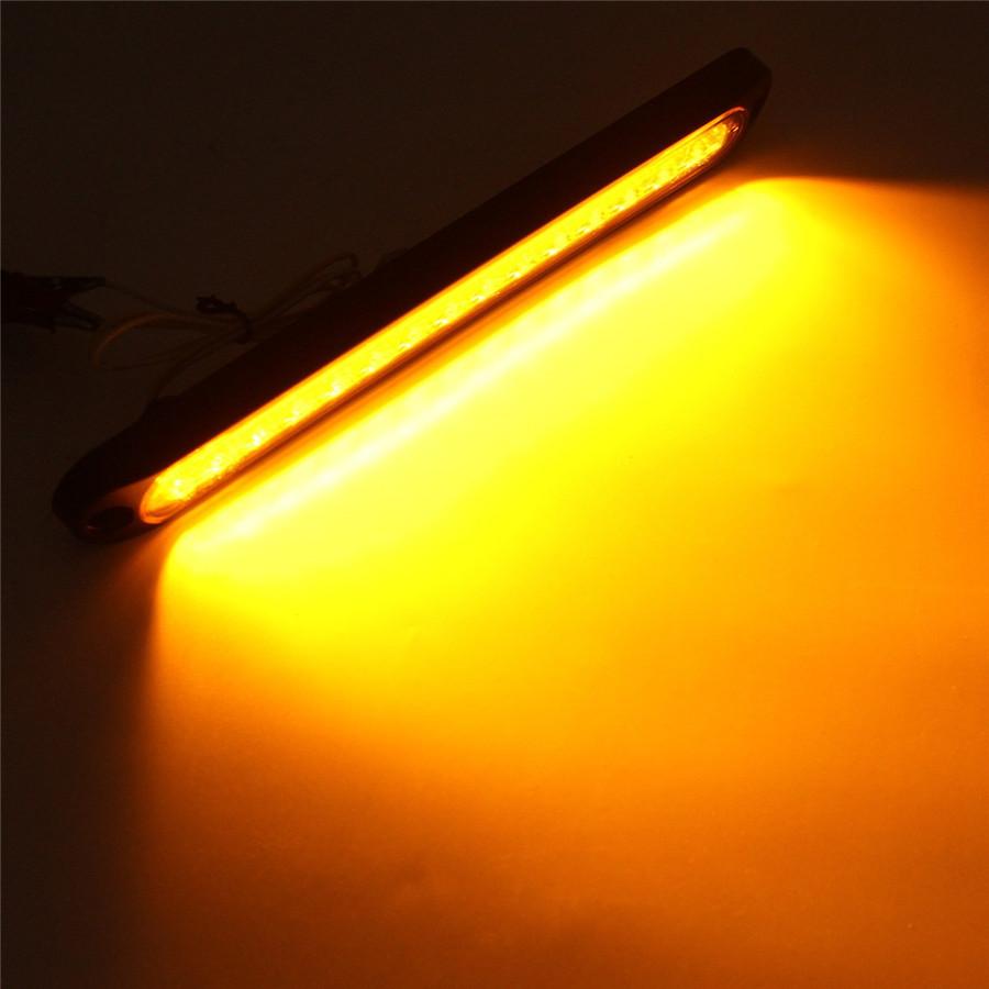 15 LEDs Car Truck Brake Stop Light Bar White Color 250 x 27.5 x 16mm Waterproof