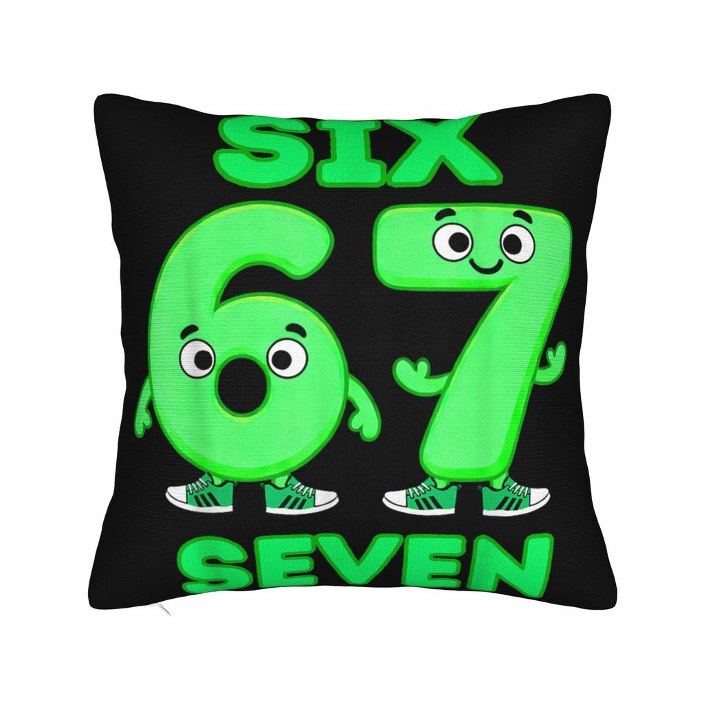 Pillow Cover 67 Six Seven 6-7 Funny Italian Brainrot Gaming Meme Fashion Pillow Case For Wedding Party Home Decor Pillowcases