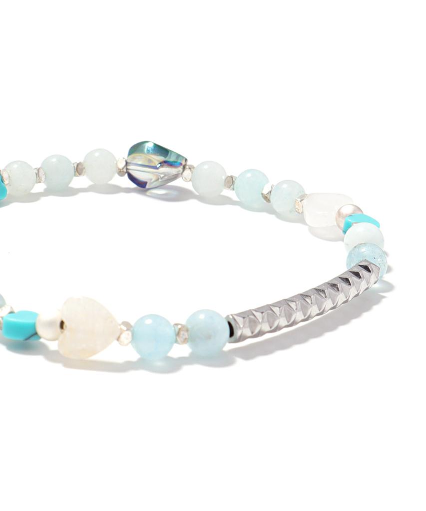 Polalita Ocean Heart Aquamarine Bracelet (Plt-Br-142_Skb)