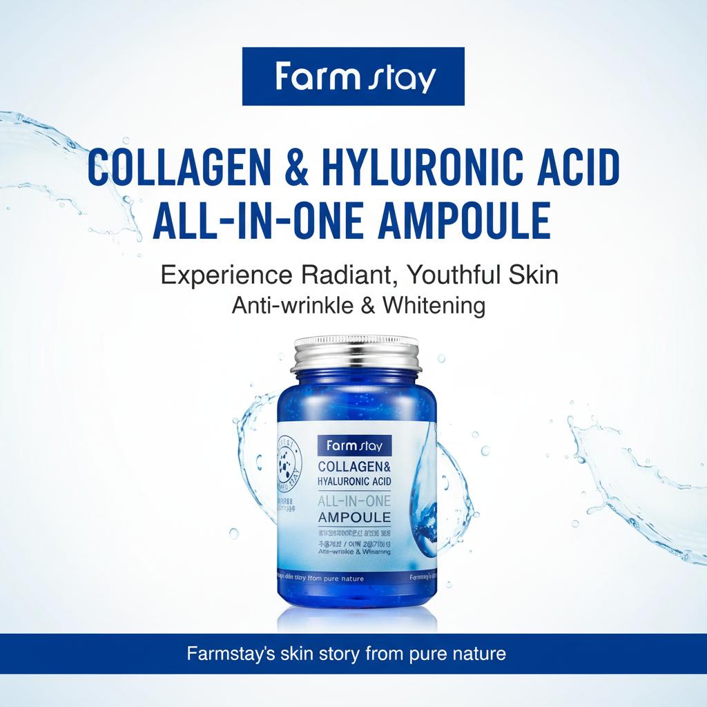 

FARM STAY Ампульная сыворотка с коллагеном и гиалуроновой кислотой 250мл