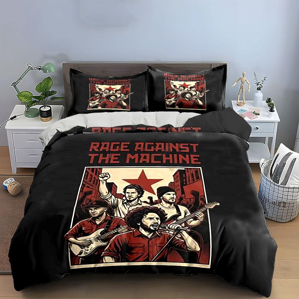 Rage Against the Machine Bettwäsche Bettbezug-Set Bettbezug Kissenbezüge (1 * Bettbezug 2 * Kissenbezüge, ohne Bettdecke)