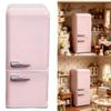 1/12 Scale Pastel Miniature LED Light Refrigerator Realistic Dollhouses Kitchen Accessory For Collectors And Model Enthusias